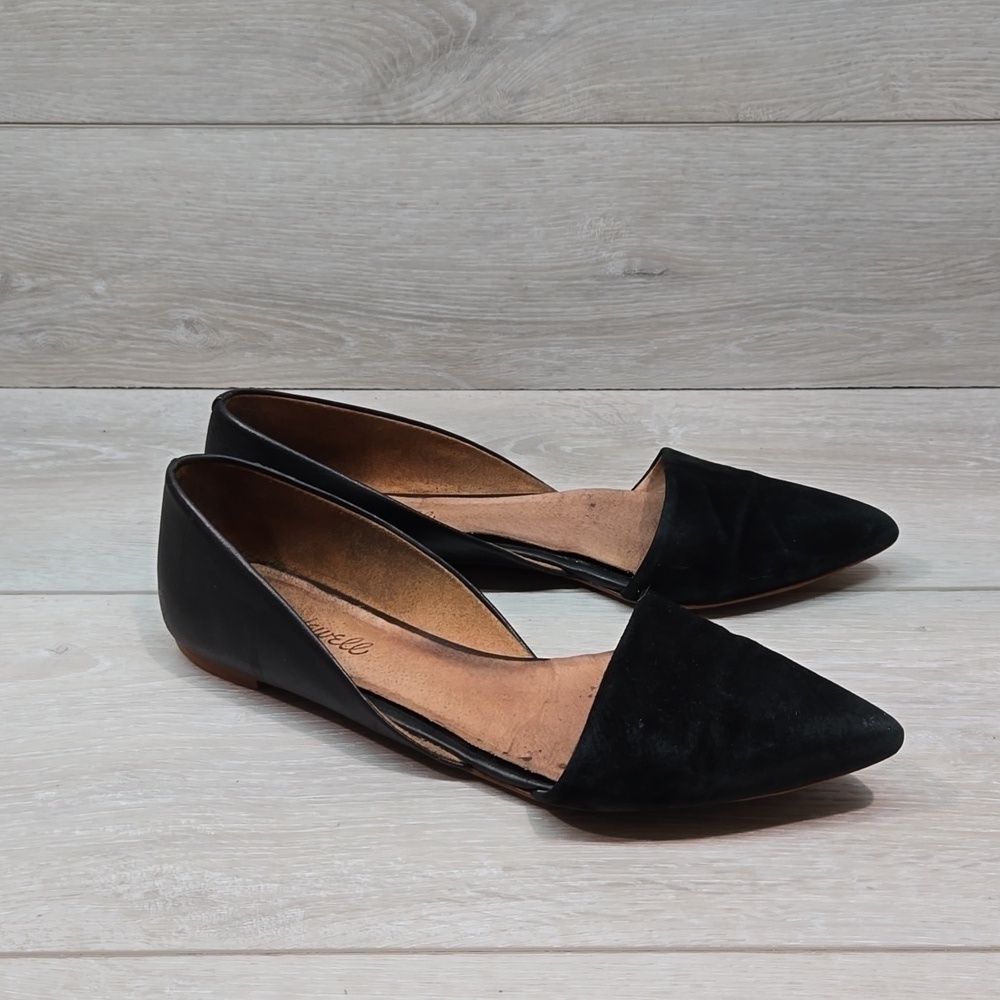 Madewell Women Leather The Pointed Toe Flats shoes sz 7